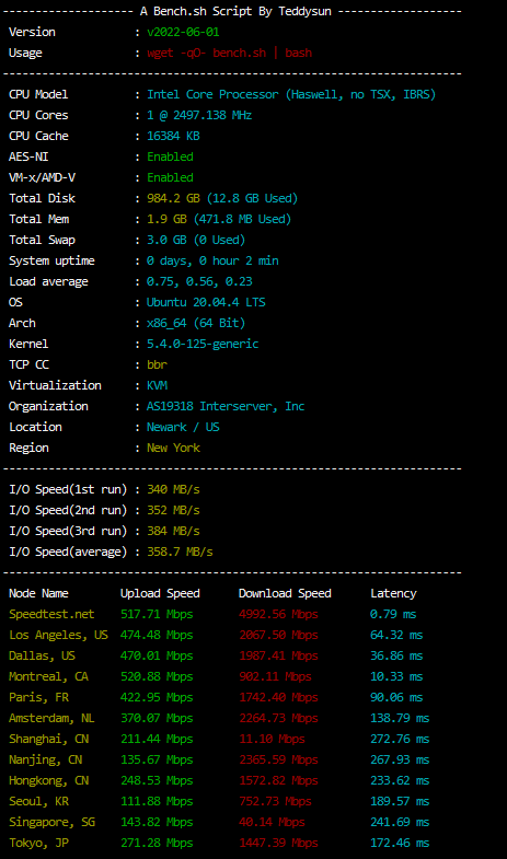 Interserver:美国大硬盘存储VPS主机评测 - 便宜VPS Interserver:美国大硬盘存储VPS主机评测 - 便宜VPS